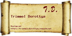 Trimmel Dorottya névjegykártya